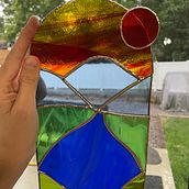 My project for course: Contemporary Stained Glass Design . Accessor, Design, Interior Design, Decoration, and DIY project by ksee15 - 08.11.2022