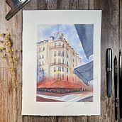 Mein Kursprojekt: Architektonische Zeichnung mit Aquarell und Tinte. Sketching, Drawing, Watercolor Painting, Architectural Illustration, Sketchbook & Ink Illustration project by Anja Schreinemachers - 08.11.2022