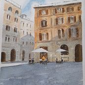 My project for course: Modern Techniques for Watercolor Cityscapes. Un progetto di Pittura e Pittura ad acquerello di Manis - 12.08.2022