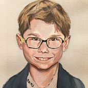 Mi proyecto del curso: Retrato artístico en acuarela Retratos de mis sobrinos. Un progetto di Belle arti, Pittura, Pittura ad acquerello e Disegno di ritratti di Ana Rodríguez Sío - 12.08.2022