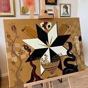 Byzance . Projekt z dziedziny Malarstwo akr, lowe,  Malarstwo,  Sztuki piękne i Malarstwo olejowe użytkownika Sophie Monseu Gonzalez - 12.08.2022