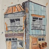 My project for course: Expressive Architectural Sketching with Colored Markers. Sketching, Drawing, Architectural Illustration, Sketchbook & Ink Illustration project by cjebland - 08.12.2022