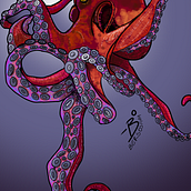 Pulpo en Sketchbook pro. Un proyecto de Ilustración tradicional, Diseño, Sketchbook y Dibujo digital de Betsy Ivonne Alfaro Barba - 06.08.2022