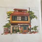 My project for course: Expressive Architectural Sketching with Colored Markers. Sketching, Drawing, Architectural Illustration, Sketchbook & Ink Illustration project by Deborah Pierro - 08.12.2022