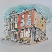 Mijn project van de cursus: Creëer expressieve architecturale schetsen met kleurstiften. Projekt z dziedziny Sketching,  R, sunek,  R, sunek architektoniczn,  R, sunek atramentem i Sketchbook użytkownika Eveline Hazenberg - 13.08.2022