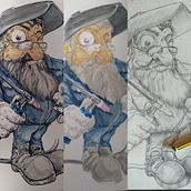 SOLDADORES Lapiz, acuarela y tinta . Traditional illustration project by Raul Mitxifú - 08.13.2022