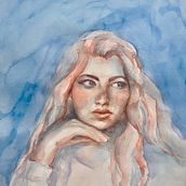 My project for course: Artistic Portrait with Watercolors. Fine Arts, Painting, Watercolor Painting, and Portrait Drawing project by Valentine McKey - 08.13.2022