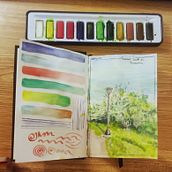 My project for course: Watercolor Travel Journal . % Melisa Lousan tarafından hazırlanan Geleneksel illüstras, on, Sulubo, a Resim, Mimari İllüstras, on, Ve Eskiz defteri projesi - 08.13.2022