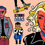 INXS. Traditional illustration, Music, and Digital Illustration project by Gabriel Pimentel - 08.14.2022