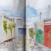U1 Expressive Architectural Sketching - Coloured Markers. Traditional illustration project by Eden - 08.12.2022