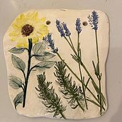 Carol's final project: Ceramics with Floral Imprints. Design, Accessor, Design, Arts, Crafts, Fine Arts, Ceramics, and DIY project by cafshill5 - 08.14.2022