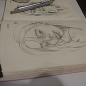 Mi proyecto del curso: Sketchbook de retrato: explora el rostro humano. Sketching, Drawing, Portrait Drawing, Artistic Drawing, and Sketchbook project by mei_ml - 08.14.2022
