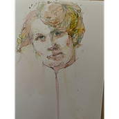 Ink and tea drawing of Alma. Un progetto di Illustrazione tradizionale di dianetigue3 - 14.08.2022