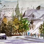 My project for course: Contemporary Watercolor Landscape Painting. Un proyecto de Bellas Artes y Pintura a la acuarela de Zornitsa Markova - 15.08.2022