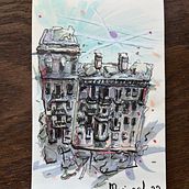 Mi proyecto del curso: Dibujo arquitectónico expresivo con marcadores de colores. Sketching, Drawing, Architectural Illustration, Sketchbook & Ink Illustration project by Anna Afinogenova - 08.15.2022