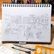 My project for course: Creative Sketching: Fill Your Illustrations with Life and Detail. Un progetto di Illustrazione tradizionale, Bozzetti, Disegno a matita, Disegno, Pittura ad acquerello, Sketchbook e Illustrazione con inchiostro di Mike Shaw - 15.08.2022