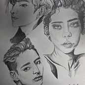Mi proyecto del curso: Sketchbook de retrato: explora el rostro humano. Sketching, Drawing, Portrait Drawing, Artistic Drawing, and Sketchbook project by Cindy Amairani Nandez CostaRica - 08.15.2022