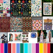 Mi proyecto del curso: Diseño de estampados textiles- "Místicos". Un progetto di Illustrazione tradizionale, Design di accessori, Costume design, Pattern design, Fashion design, Stampa e Stampa tessile di Sandra Viviana Rossi - 16.08.2022