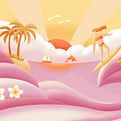 My project for course: Illustration in Photoshop: Enchant with Color and Texture. Digital Illustration, and Traditional illustration project by risa_kuriyama - 08.14.2022
