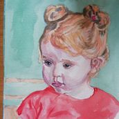 Retrato de niña pelirroja. Un progetto di Pittura ad acquerello di Ana Rodríguez Sío - 16.08.2022