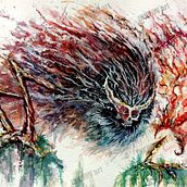Sekiro Demonio del Odio  . Traditional illustration project by Adrián Rullán Cubillas - 02.10.1997