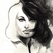 Mindful Painting with India Ink. Traditional illustration, Fine Arts, Painting, Pencil Drawing, Portrait Drawing, Artistic Drawing & Ink Illustration project by Zoks Art - 08.16.2022