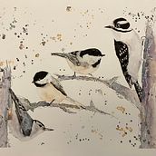 Mon projet du cours : Techniques artistiques d'aquarelle pour illustrer les oiseaux. Trio d’oiseaux du Québec.. Traditional illustration, Watercolor Painting, Realistic Drawing, and Naturalistic Illustration project by Virginie Boivin - 08.13.2022