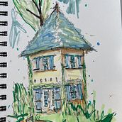 My project for course: Expressive Architectural Sketching with Colored Markers. Sketching, Drawing, Architectural Illustration, Sketchbook & Ink Illustration project by Clint Williams - 08.19.2022