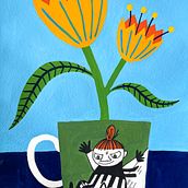 Moomin mugs . Traditional illustration, and Gouache Painting project by Sofie Marklund - 08.17.2022