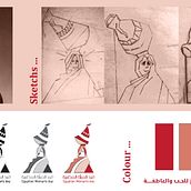 Egyptian woman's day (Branding). Un projet de Br, ing et identité, Illustration traditionnelle, Publicité, Artisanat, Beaux Arts , et Esquisse  de Sara Yasser - 17.08.2022