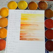 Mon projet du cours : Préparation d’aquarelles artisanales. Arts, Crafts, Fine Arts, Painting, Watercolor Painting, DIY, and Color Theor project by Anita Ede - 08.17.2022