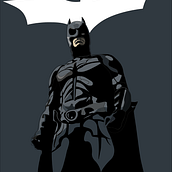 The Dark Knight Illustration. Ilustração tradicional, Motion Graphics, e Design gráfico projeto de Hussein Ragab - 17.08.2022