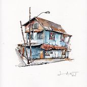 My project for course: Expressive Architectural Sketching with Colored Markers. Sketching, Drawing, Architectural Illustration, Sketchbook & Ink Illustration project by Lindon Mitchel - 08.16.2022
