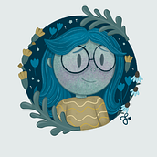 My project for course: Illustrated portraits with botanical elements. Traditional illustration, Digital Illustration, Botanical Illustration, and Digital Drawing project by Franciele Feijó - 08.18.2022