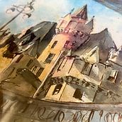 My project for course: Architectural Sketching with Watercolor and Ink. Un proyecto de Bocetado, Dibujo, Pintura a la acuarela, Ilustración arquitectónica, Sketchbook e Ilustración con tinta de Gi Milanetto - 18.08.2022