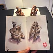 My project for course: Illustrated Diary: Fill Your Sketchbook with Experiences. Traditional illustration, Sketching, Drawing, Sketchbook & Ink Illustration project by atilla aydemir - 08.12.2022