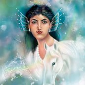 Mi proyecto del curso: Retratos digitales de fantasía con Photoshop. Traditional illustration, Drawing, Digital Illustration, Portrait Drawing, Digital Drawing, and Digital Painting project by Verónica Durán - 08.19.2022