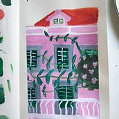 Mi proyecto del curso: Técnicas de gouache para ilustración en sketchbook. Traditional illustration, Sketching, Creativit, Drawing, Watercolor Painting, Sketchbook, and Gouache Painting project by rebccr - 08.19.2022