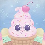 Ice Cream in 3 Styles. Traditional illustration, Digital Illustration, and Digital Drawing project by Ellen Seal - 08.08.2022