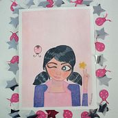 Meu projeto do curso: Desenho fanart com aquarela e lápis de cor. Un proyecto de Ilustración tradicional, Pintura, Pintura a la acuarela, Dibujo de Retrato, Ilustración infantil y Dibujo con lápices de colores de Alcione Cardoso - 19.08.2022