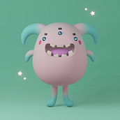 Meu projeto do curso: Criação de personagens Kawaii em 3D com Blender. Un proyecto de Ilustración tradicional, Diseño de personajes, Ilustración digital, Modelado 3D y Manga de Ohannna Cunha - 12.08.2022