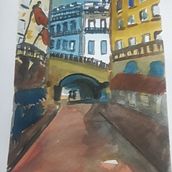 Mi proyecto del curso: Representación arquitectónica en acuarela. Traditional illustration, Sketching, Drawing, Watercolor Painting, Architectural Illustration, and Sketchbook project by Mariano Garcia - 08.20.2022