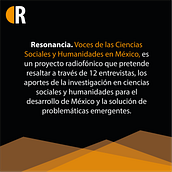 Proyecto radiofónico "Resonancia. Voces de las Ciencias Sociales y las Humanidades en México". Design, and Graphic Design project by May Alba - 08.20.2022
