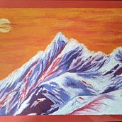 Kaveri: Landscapes with Oil Pastels and Crayons: Playing with Light. Traditional illustration, Fine Arts, Pencil Drawing, Drawing, and Artistic Drawing project by Kaveri Mehrotra - 08.17.2022