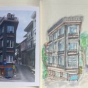 My project for course: Expressive Architectural Sketching with Colored Markers. Sketching, Drawing, Architectural Illustration, Sketchbook & Ink Illustration project by Fadi Chami - 08.20.2022