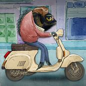 Lo Guarracino. 2D Animation, Drawing, Watercolor Painting, and Music project by Salvatore C. De Simone - 07.12.2021
