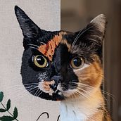 My project for course: Embroidered Pet Portraits: The Thread Painting Technique. Embroider, Naturalistic Illustration, and Textile Design project by Holly Clothier - 08.10.2022