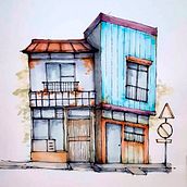 Mi proyecto del curso: Dibujo arquitectónico expresivo con marcadores de colores. Un projet de Esquisse , Dessin, Illustration architecturale, Carnet de croquis et Illustration à l'encre de ospina_p - 18.08.2022