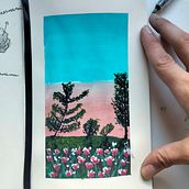 flores. Gouache Painting project by rebccr - 08.21.2022
