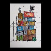 My project for course: Expressive Architectural Sketching with Colored Markers. Sketching, Drawing, Architectural Illustration, Sketchbook & Ink Illustration project by palsampurna - 08.20.2022